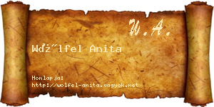 Wölfel Anita névjegykártya